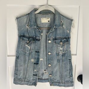 Rag & Bone Distressed Denim Vest